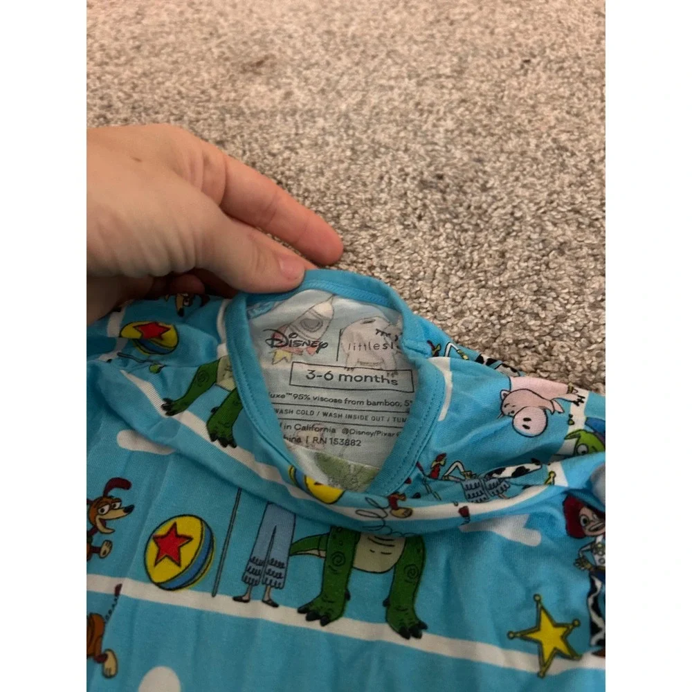 Little Sleepies Disney Toy Story Bamboo Zippy Blue 3-6 Months Woody Buzz Rex